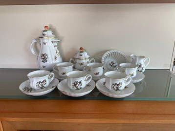 Herend - Koffieservies voor 6 (18) - Rothschild-Vogel -