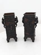 Vase - Bronze - Japon - Période Meiji (1868–1912) - Paire de