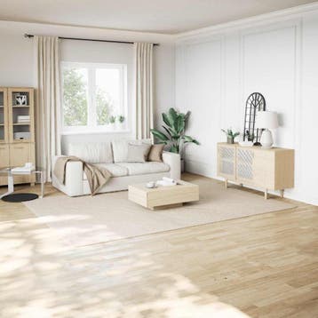 vidaXL Vloerkleed shaggy crèmewit 240x340 cm polyester, Verzenden, Nieuw