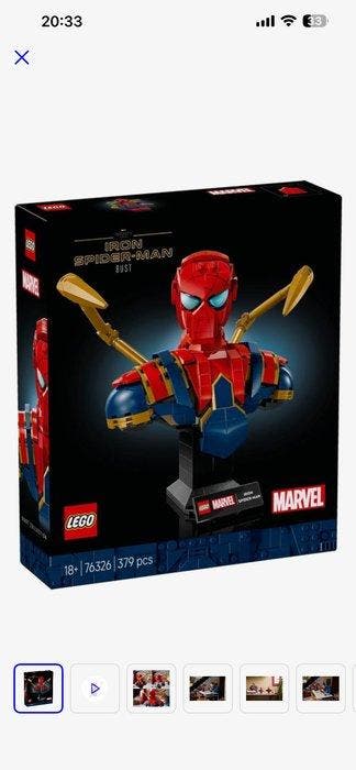 Lego Set - 76326 - Marvel - Iron Spider-Man bust, Nieuw