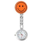 Fako - Verpleegstershorloge - Smiley - Oranje, Bijoux, Sacs & Beauté, Verzenden