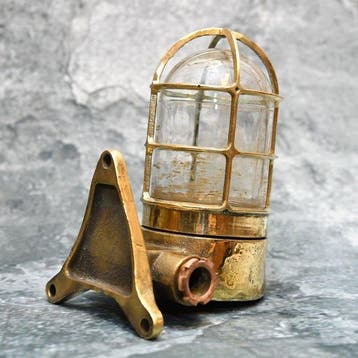 Wandlamp - Messing, Glas, Koper