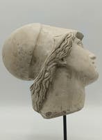 sculptuur, Testa di Atena - 38 cm - marmerstof