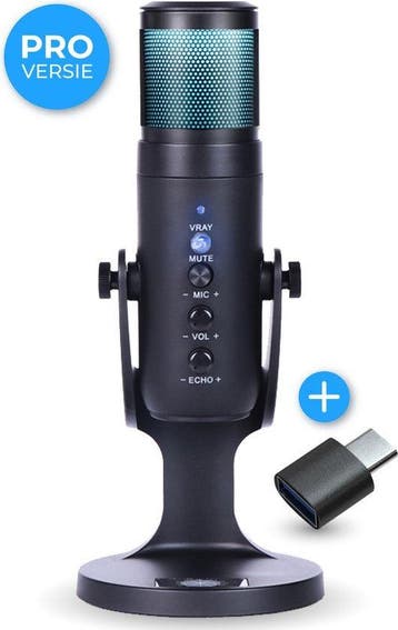 2dekans | Nuvance - USB Microfoon met Standaard - voor PC en, Ophalen of Verzenden