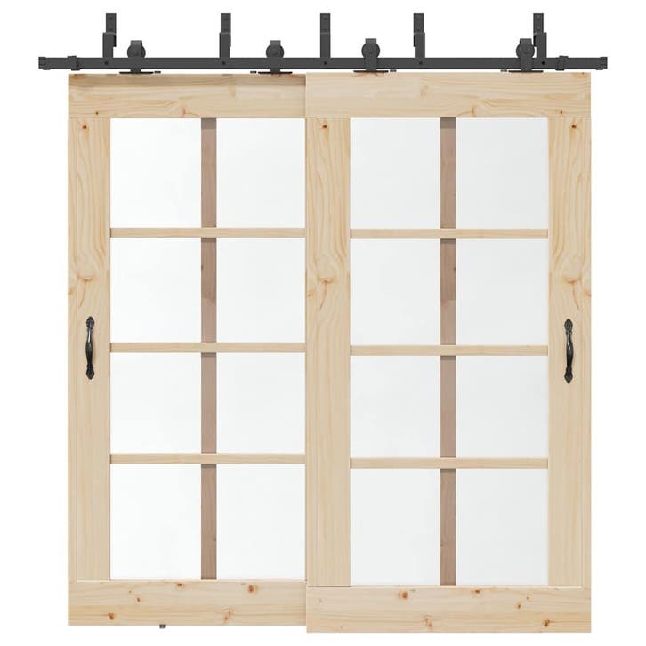 vidaXL Doos met onderdelen voor schuifdeur 213,5 cm staal, Doe-het-zelf en Bouw, Hang- en Sluitwerk, Nieuw, Verzenden