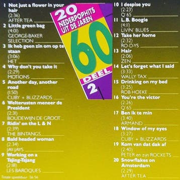 20 Nederpophits uit de jaren 60 Deel 2 0042281654329, Cd's en Dvd's, Verzenden, Nieuw in verpakking