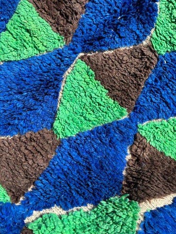 Blauwgroen Marokkaans Tapijt – Handgeweven Wol met, Huis en Inrichting, Stoffering | Tapijten en Vloerkleden, Nieuw