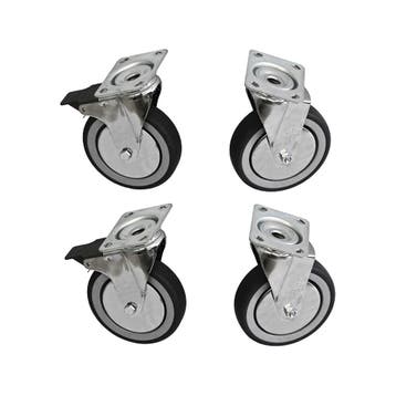 Wielenset | Diamond Werktafels | 4 Wielen (2 Geremd), Verzenden, Nieuw in verpakking