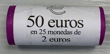 Andorra. 2 Euro 2022 (25 monnaies) en rouleau (Zonder