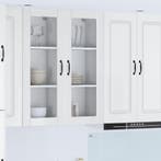 vidaXL Wandglas Kasten Hoogglans wit 40 x 31 x 100 cm, Verzenden, Nieuw