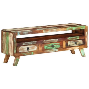 vidaXL Tv-meubel 110x30x40 cm massief gerecycled hout, Verzenden, Nieuw