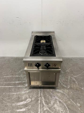 RVS Solymac 2 Pits Fornuis Gasfornuis 50 cm GAS Horeca, Ophalen of Verzenden, Nieuw in verpakking