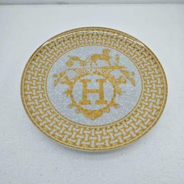 Hermès - Schotel - “Mosaique au 24” Porcelain Dinner Plate -