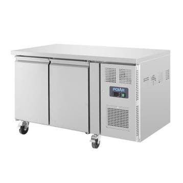 U serie RVS vrieswerkbank 2-deurs op wielen | 282L | 1/1 GN, Verzenden