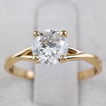 Zonder minimumprijs - Ring - 14 karaat Geel goud - 0.90ct.