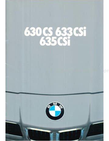 1978 BMW 6 SERIE BROCHURE NEDERLANDS, Nieuw