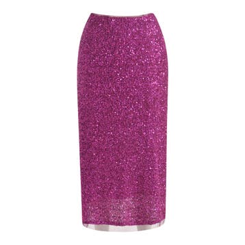 Milano Italy • paarse pailletten rok • 36, Verzenden, Roze, Maat 36 (S), Milano Italy