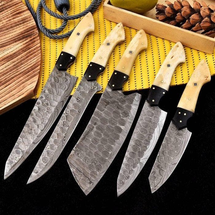 Keukenmes - Chefs knife - Staal, Been - Duitsland, Antiek en Kunst, Antiek | Keukengerei