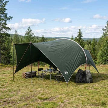 vidaXL Campingzeil waterbestendig Leger Groen 550 x 400 x, Verzenden, Nieuw