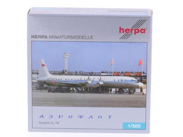 Schaal 1:500 Herpa 508179 Aeroflot Ilyushin IL-18 Reg. CC..., Ophalen of Verzenden