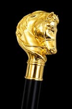 Canne de marche - Laiton doré, Antiquités & Art