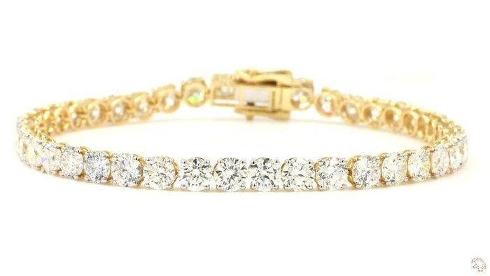 Armband - 18 karaat Geel goud - 20.52ct. tw. Diamant, Handtassen en Accessoires, Armbanden