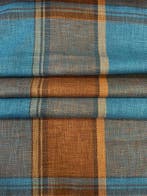 Tissu très doux en fibre naturelle à carreaux, de couleurs