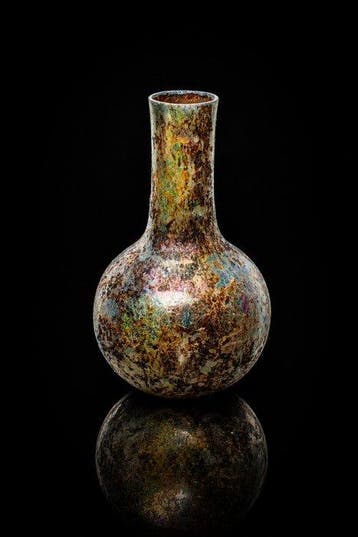 Rijk van Rome “De Regenboog Vaas” — Oud iriserend glas, Verzamelen