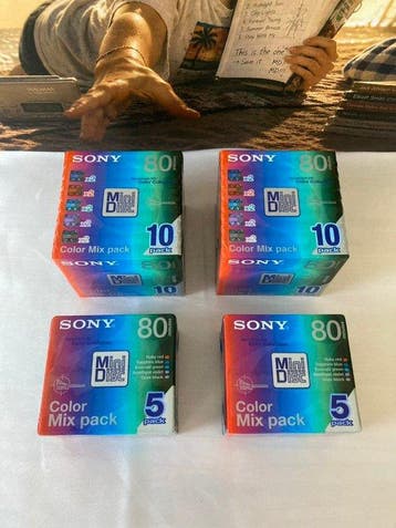 Sony Kleurenmixpakket MiniDisc Aantal items: 30, Nieuw
