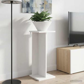 vidaXL Plantenstand 2 st Wit 25 x 25,5 x 60,5 cm Bewerkt, Verzenden, Nieuw