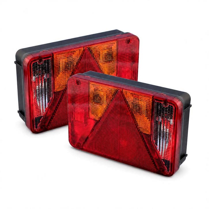 Set Aanhanger Achterlichten Met Kentekenverlichting, Autos : Pièces & Accessoires, Éclairage, Enlèvement ou Envoi