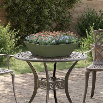 vidaXL Plantenbak 5 st Olijfgroen 50 x 50 x 15 cm, Verzenden