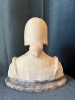 Buste, Buste féminin signé Del Perugia – albâtre – XXe, Antiek en Kunst, Antiek | Keramiek en Aardewerk
