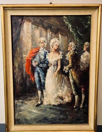 École européenne (XX) - Scena galante in costume