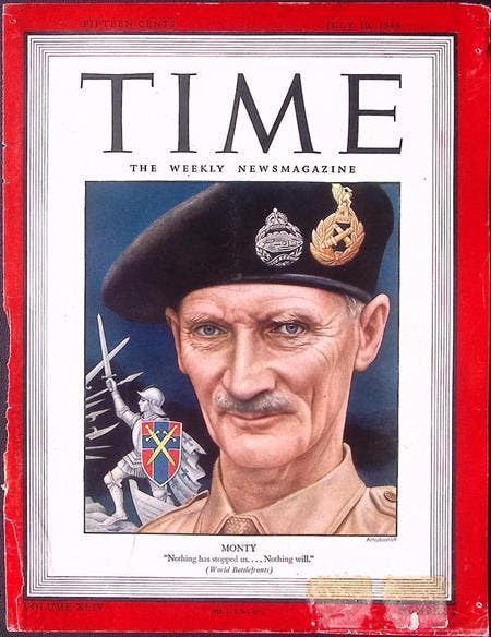 Cover Time Magazine1944 met Bernard Montgomery (lijst optie), Collections, Objets militaires | Seconde Guerre mondiale, Envoi
