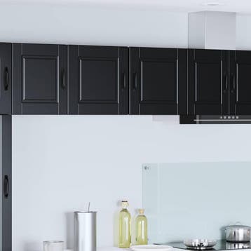vidaXL Wandkast PORTO Zwart 40 x 31 x 40 cm Bewerkt hout, Verzenden, Nieuw