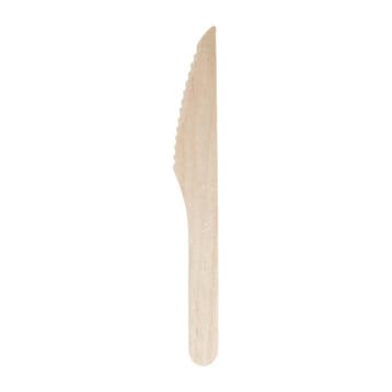 Biologisch afbreekbare houten messen 16,5cm | 100 stuks, Verzenden