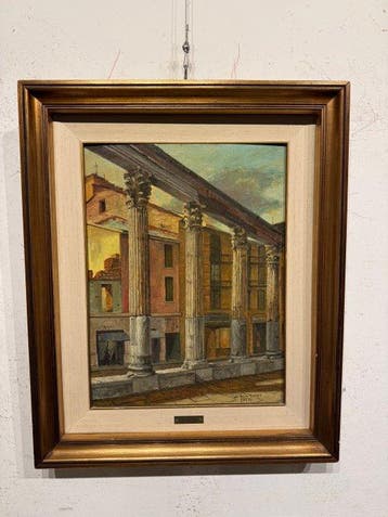 Dino Asnaghi (XX) - Milano storica - Colonne di San Lorenzo