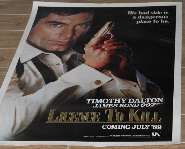 Timothy Dalton - LICENCE TO KILL Original US Movie Poster –, Verzamelen, Film en Tv