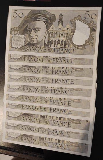 Frankrijk. - 10 x 50 Francs - 1977/1986 (Zonder