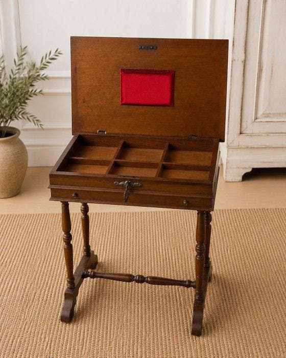Tafel - Mahonie - De couture marqueterie, Antiek en Kunst, Antiek | Overige Antiek