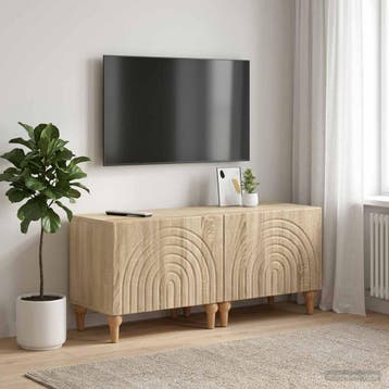 vidaXL Tv-meubel Sonoma Eiken Bewerkt hout, Verzenden