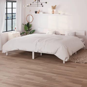 vidaXL Bedframe massief grenenhout wit 180x200 cm, Verzenden