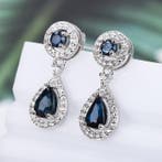 Zonder minimumprijs - Oorbellen - 18 karaat Zilver, Witgoud,