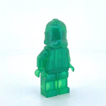 Lego - Figure - Clone trooper Groen transparante satijn -