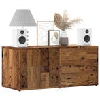 vidaXL Tv-meubel 80x34x35,5 cm bewerkt hout oud houtkleurig, Verzenden