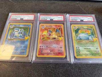 Pokémon - 3 Graded card - Blastoise, Charizard, Venusaur, Nieuw