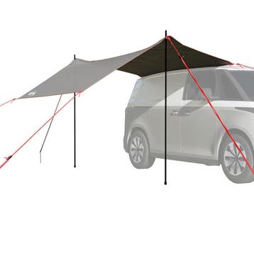 vidaXL Autotent waterdicht grijs en oranje, Verzenden, Nieuw