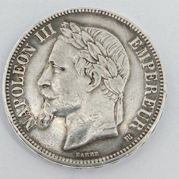 Frankrijk. Napoléon III. 5 Francs 1869-BB, Strasbourg