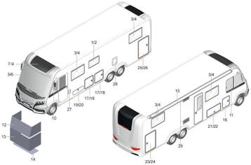 Knaus motorhome onderdelen & parts uit voorraad leverbaar!, Caravans en Kamperen, Mobilhome-accessoires, Verzenden, Nieuw